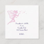 Een sprookjesachtig Baby shower Informatiekaartje (Achterkant)