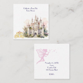 Een sprookjesachtig Baby shower Informatiekaartje