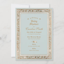 Een sprookjesachtig Bleek blauw Baby shower Kaart