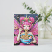 Een sprookjesachtige etende Ramen Briefkaart (Staand voorkant)