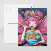 Een sprookjesachtige etende Ramen Briefkaart (Voorkant / Achterkant)