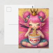 Een sprookjesachtige etende Ramen Briefkaart (Voorkant / Achterkant)