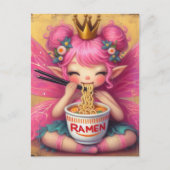 Een sprookjesachtige etende Ramen Briefkaart (Voorkant)