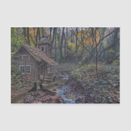 Een sprookjesbos in het echte leven tissuepapier (Voorkant)