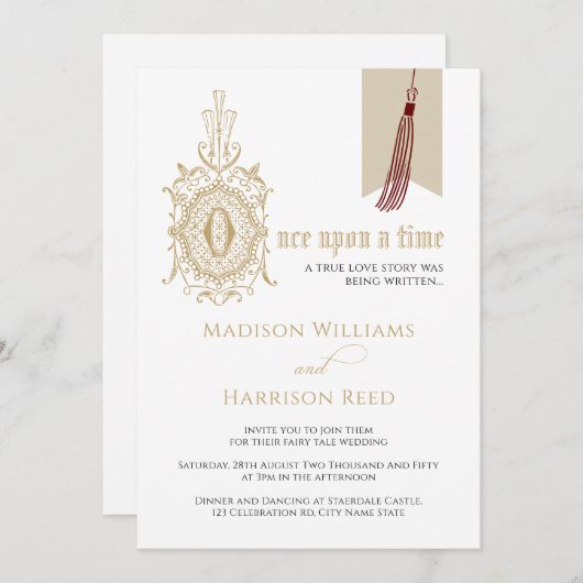 Een sprookjesverhaal op een pauw kaart (Voorkant / Achterkant)