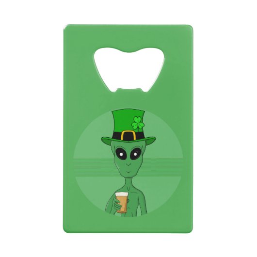 Een St. Patrick's Alien Creditkaart Flessenopener (Voorkant)