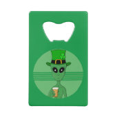 Een St. Patrick's Alien Creditkaart Flessenopener (Achterkant)
