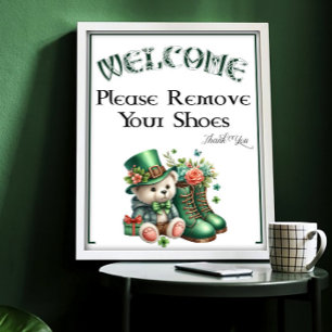 Een St. Patrick's Day Gelieve Schoenen Uit Te Trek Poster