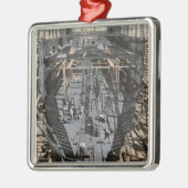 Een staalschotscène bouwen metalen ornament (Links)