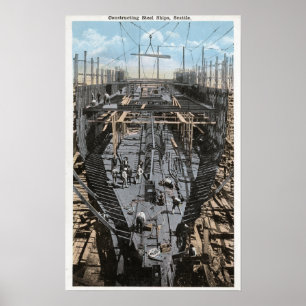 Een staalschotscène bouwen poster