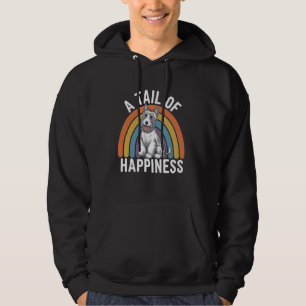 Een staart van geluk Schotse Terrier Hond Retro Ra Hoodie