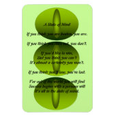 Een staat van Mind Poem Magnet Magneet (Verticaal)