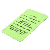 Een staat van Mind Poem Magnet Magneet (Linkerzijde)