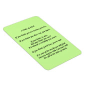 Een staat van Mind Poem Magnet Magneet (Rechterzijde)