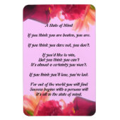 Een staat van Mind Poem Magnet Magneet (Verticaal)