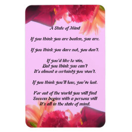 Een staat van Mind Poem Magnet Magneet