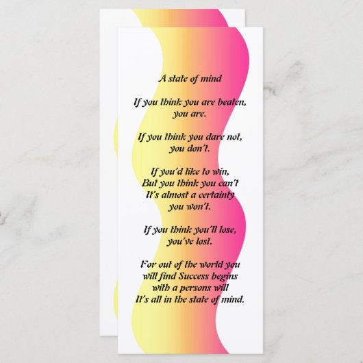 Een staat van Mind Rack Kaarten (Voorkant / Achterkant)