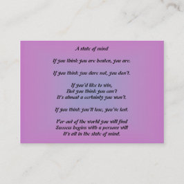 Een staat van Visitekaartje