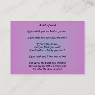 Een staat van Visitekaartje