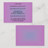 Een staat van Visitekaartje (Voorkant / Achterkant)