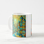 Een stad in de omgeving koffiemok (Voorkant links)