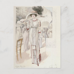 Een stadsjurk uit 'Les Grandes Modes de Paris' Briefkaart