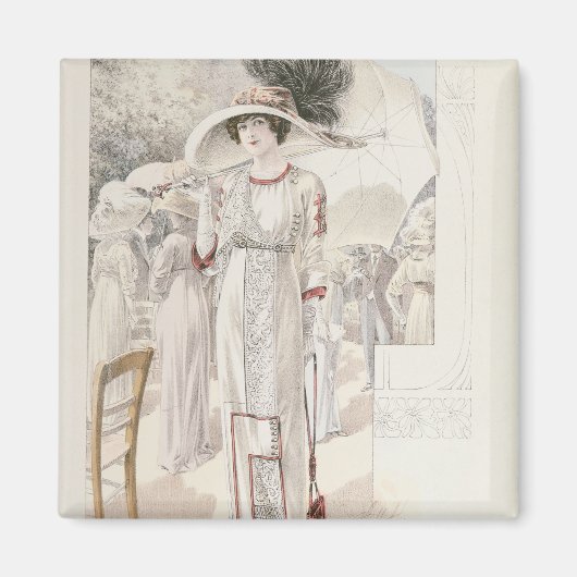 Een stadsjurk uit 'Les Grandes Modes de Paris' Magneet (Voorkant)