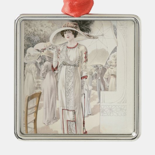 Een stadsjurk uit 'Les Grandes Modes de Paris' Metalen Ornament (Voorkant)