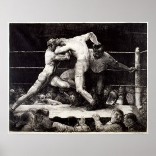 Een Stag bij Sharkey - George Bellows Boxing Litho Poster