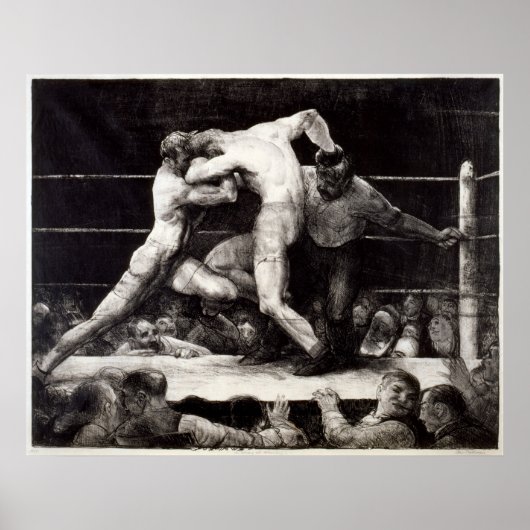 Een Stag bij Sharkey - George Bellows Boxing Litho Poster (Voorkant)