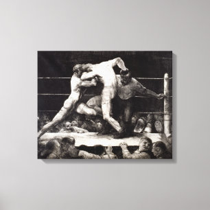 Een Stag in Sharkey's - George Bellows Boxing Lith Canvas Afdruk