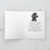 Een standaard poedel persoonlijkheid verjaardag le kaart (Binnen)