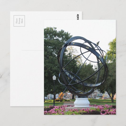 Een standbeeld in Pella Iowa Briefkaart (Voorkant / Achterkant)