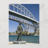 Een standbeeld van Thomas Edison door de lokale ku Briefkaart (Voorkant)