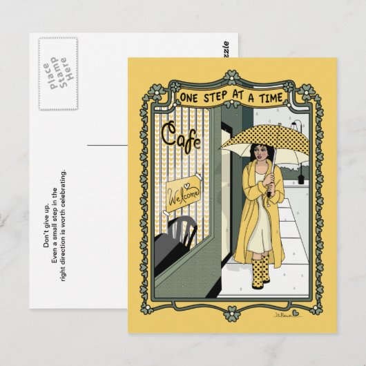 Één Stap bij een Briefkaart Time_C_ (Voorkant / Achterkant)