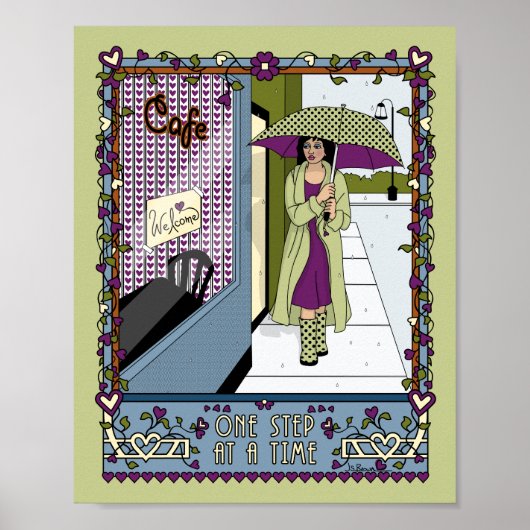 Één Stap bij een Poster Time_A_8x10 (Voorkant)