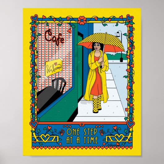 Één Stap bij een Poster Time_B_8x10 (Voorkant)