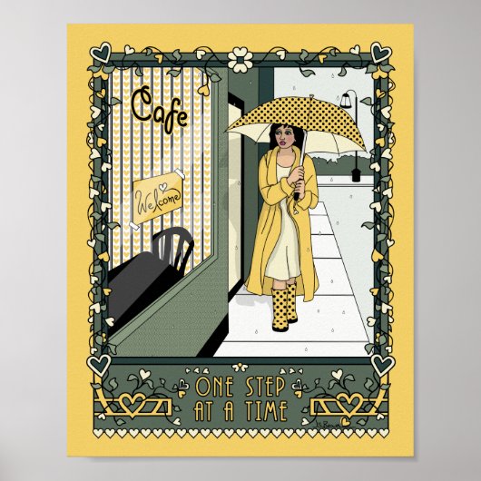 Één Stap bij een Poster Time_C_8x10 (Voorkant)