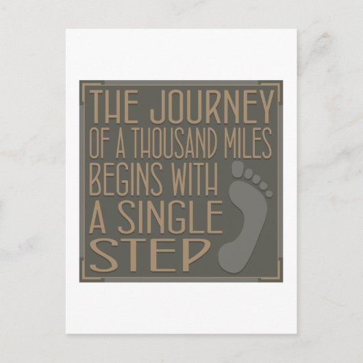 Eén stap briefkaart (Voorkant)