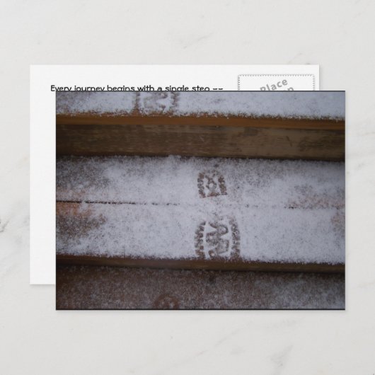 Eén stap briefkaart (Voorkant / Achterkant)