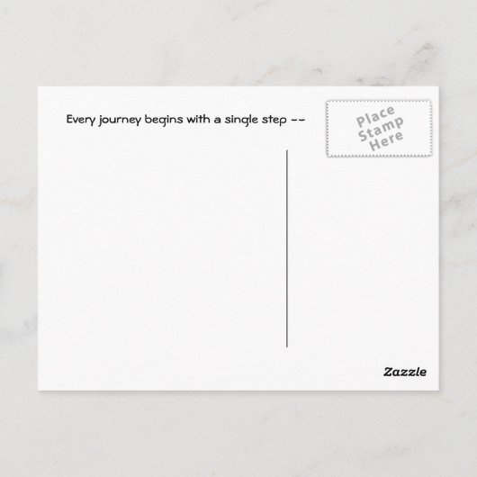 Eén stap briefkaart (Achterkant)