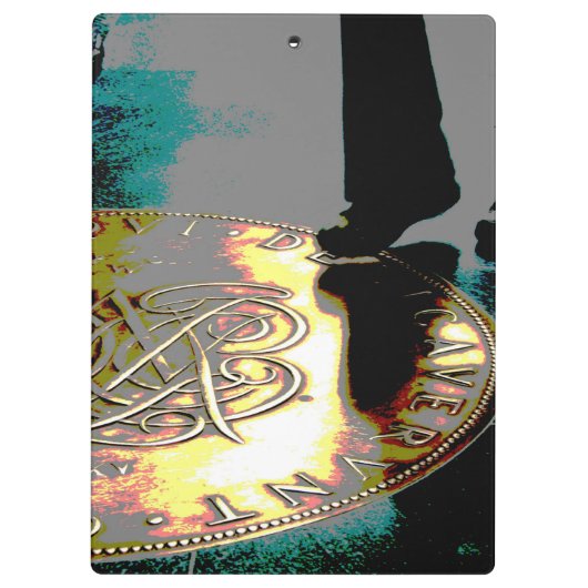 Een stap in de richting van rijkdom! - Digitale ku Klembord (Achterkant)