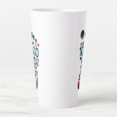 "Een stap naar duizend kilometer" Latte Mok (Voorkant)