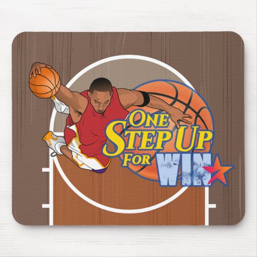 Eén stap omhoog voor Win | Mousepad Muismat (Voorkant)