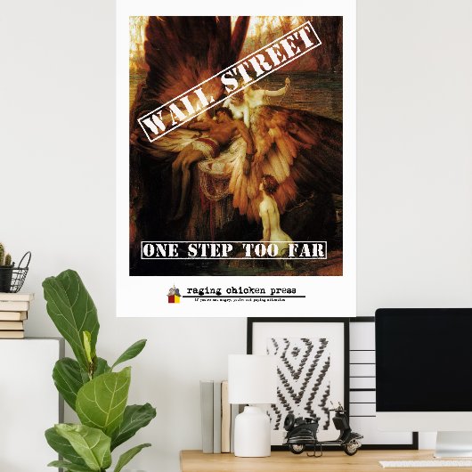 Eén stap te ver | Wall Street Icarus w/Masthead Poster (Thuiskantoor)