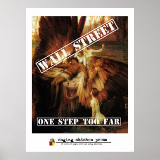 Eén stap te ver | Wall Street Icarus w/Masthead Poster
