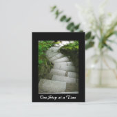 Eén stap tegelijk briefkaart (Staand voorkant)