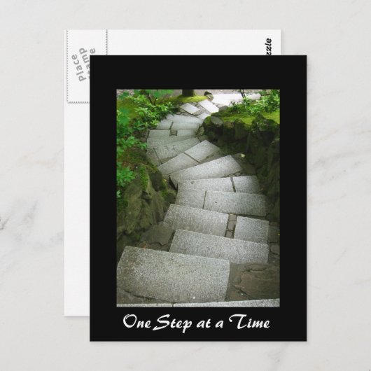 Eén stap tegelijk briefkaart (Voorkant / Achterkant)