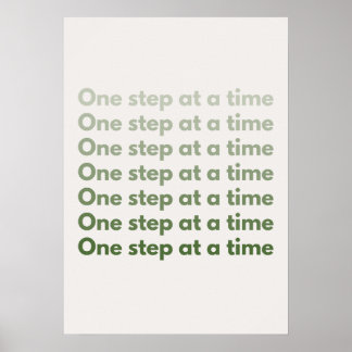 Eén stap tegelijk. Motiverend Poster