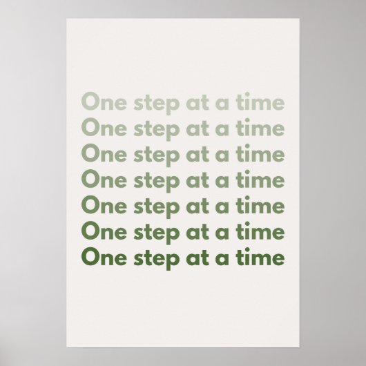 Eén stap tegelijk. Motiverend Poster (Voorkant)